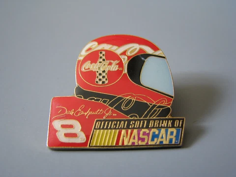 DALE EARNHARDT JR. #8 COCA-COLA HELMET NASCAR RACING HAT PIN Cover