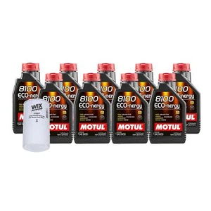 9L Motul 8100 ECO-NERGY 5W30 Wix Filter Motor Oil Change Kit API SL - Picture 1 of 1