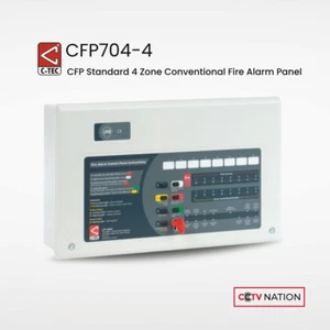 C-TEC CFP Standard 4 Zone Conventional Fire Alarm Panel CFP704-4 - Picture 1 of 6