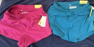 Pantalones cortos elásticos de altura media para mujer marrón UPF 50+ secado rápido - todo en movimiento talla XS - Imagen 1 de 7