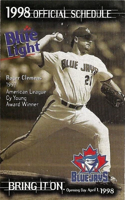 Calendario de béisbol 1998 Toronto Blue Jays MLB - Roger Clemens Foto 1 de 2