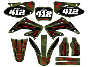 2002-2003 CR 250 R APACHE Green Senge Graphics Kit Compatible with Honda - Picture 1 of 10