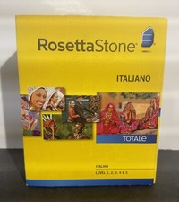 ROSETTA STONE Italian Version 4 Levels 1-5 Italiano Language CDs