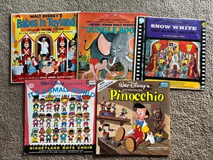 Lot of 5 Vintage Walt Disney Disneyland Storyteller 33 RPM Vinyl Record Albums - Picture 1 of 8