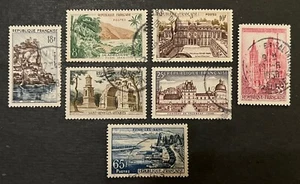 Travelstamps: France Stamps Scott #850-856 Views & Architecture of France Used - Picture 1 of 5