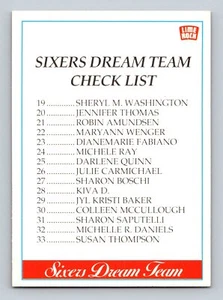 1991 Lime Rock Pro Cheerleaders Preview #NNO Sixers Dream Team Check List 76ers - Picture 1 of 2