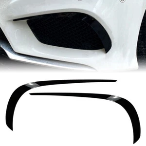 For Mercedes-Benz E-Class W212 Facelift 13-16 Black Bumper Lip Splitter Spoiler - Picture 1 of 6