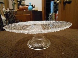 Showy petite cake stand or display piece. 8" - Picture 1 of 4