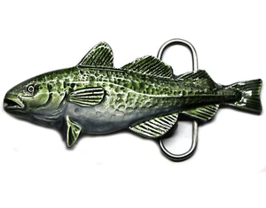 Cod Belt Buckle, Fish, Fishing, Gifts for Him, Dragon Designs - Picture 1 of 4