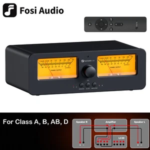 2-in-2 Out Amplifier Speaker Switcher Dual Analog VU Meter Box Class A, B, AB, D - Picture 1 of 11