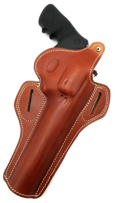 CEBECI ARMS Right Hand Brown Leather Thumb Break Belt Holster for Smith and Wesson 460XVR 8"