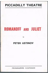 PROGRAMME PICCADILLY THEATRE ROMANOFF AND JULIET 1959 - PETER USTINOV - Foto 1 di 2