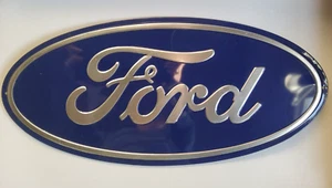 Ford Blue 20" Oval Logo Metal Tin Sign Car Vintage Auto Emblem Garage Man Cave - Picture 1 of 1
