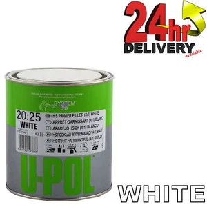 U-Pol 2K HS High Build Paint Primer 4:1 1 Litre WHITE S2025 Upol - Picture 1 of 1