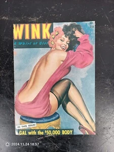 Vintage 1940s Wink Magazine Cover Only Pinup Girls Peter Driben Artwork - Picture 1 of 2