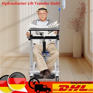 Patientenlift Transferstuhl Badrollstuhl mit Sitz & Töpfchen Badezimmerrollstuhl - Bild 1 von 14