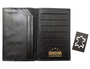 Dark brown leather wallet by Buro-Stat adverting DOXSTAR the 5-star treatment cs - Picture 1 of 5