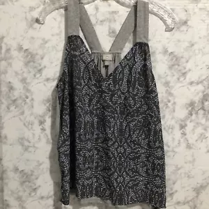 Converse One Star Knit Tank Top Women’s Size Large Racerback Blue Grey V-Neck - Picture 1 of 15