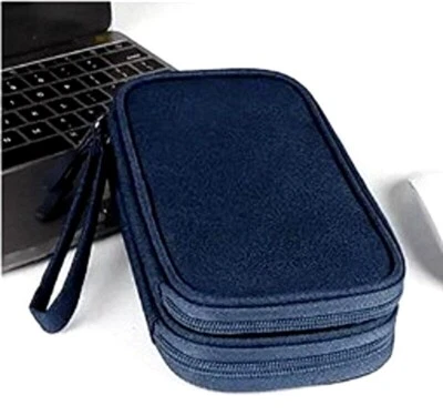 Organizador de Viaje para Tecnología con Guardacordones Grande Doble Cremallera Estuche Muñequera Foto 1 de 4