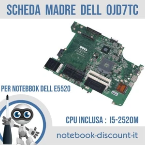 Scheda Madre 0JD7TC Per Notebook DELL Latitude E5520 con CPU Intel i5-2520M - Imagen 1 de 3