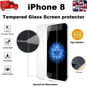 High Quality Bubble Free Tempered Glass Screen Protector for iPhone 8 - Picture 1 of 11