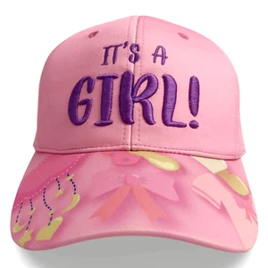 It's a Girl bestickte Baseballmütze Druckknopflasche Kappe Baby Dusche Erwachsene Kappe W022 - Bild 1 von 9