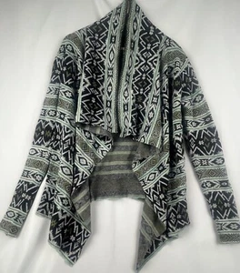 Billabong Women's Cardigan Sz Small Petite Aztec Print Shawl Southwestern - Picture 1 of 9
