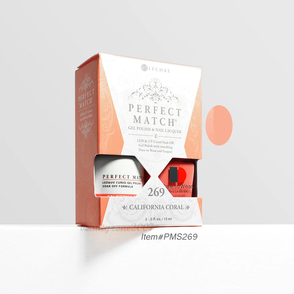 LeChat Perfect Match UV Gel Polish + Nail Lacquer Duo *Choose any one* 151 - 270 - Image 1 of 1