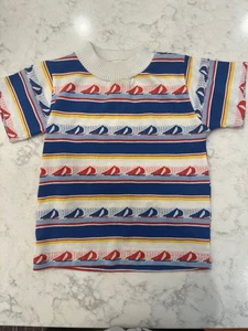 Healthtex 3T kids vintage boat sailing sail boat short sleeve sweater top - Picture 1 of 3