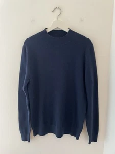 Suéter Pullover Folk Jumper Para Hombre Mediano Azul Marino Tejido - Imagen 1 de 7