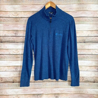 Smartwool Men's Dark Blue Sparwood Wool Blend 1/2 Zip Pullover Sweater Size M - Image 1 of 4