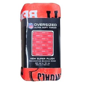 Cincinnati Bengals NFL Retro Ultra Soft Plush Throw Blanket 60x72 - Picture 1 of 3