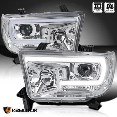 Fits 2007-2013 Toyota Tundra 2008-2017 Sequoia LED Tube Projector Headlights Foto 1 de 4