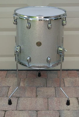 🎵 GRETSCH CATALINA MAPLE 14" SILVER SPARKLE FLOOR TOM for YOUR DRUM SET 🎵 L150 - Image 1 of 4