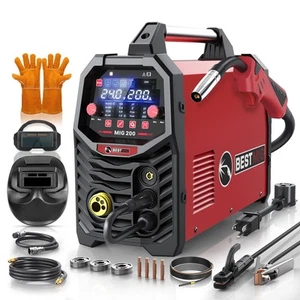 BESTMIG 200A MIG Welder - 6-in-1 IGBT Inverter Welding Machine, Gas/Gasless F... - Picture 1 of 7