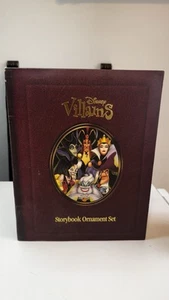 Disney Villians Storybook Ornament Set of 6 New Boxed Rare - Picture 1 of 6