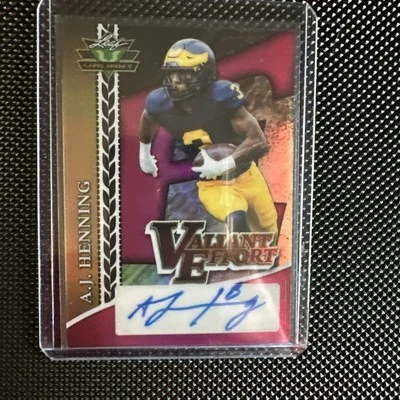 2024 Leaf Eclectic Valiant Effort A.J. Henning Auto 4/7 Northwestern - Image 1 of 2