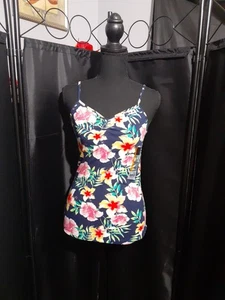 Camiseta sin mangas No Boundaries nueva con etiquetas floral acanalada para mujer talla M Boho Cottage Core  - Imagen 1 de 7