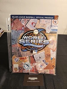 New York Yankees 2003 World Series Signed Program Jeter Pettite Rodriguez 9 AUTO - Picture 1 of 6