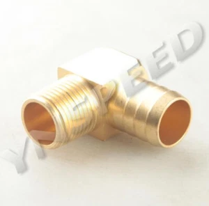 ENVÍO A EE. UU. 90 codos 3/4" púas a 1/2" NPT macho tubo latón manguera adaptador de montaje - Imagen 1 de 4