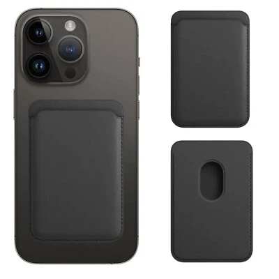 FUTUREA Magsafe Wallet Karten Etui Kunstleder iPhone 12 13 14 15 16 Pro Max Mini Plus