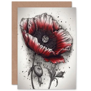 Tarjeta de condolencias conmemorativas de amapola - Imagen 1 de 4