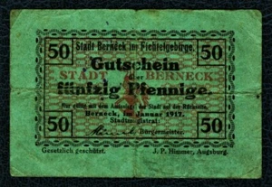 Berneck. 50 Pfennig 1917. - Picture 1 of 2