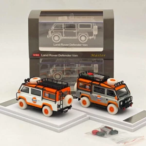 Master 1:64 Lan~over Defender Van Gulf Varnish Diecast Toys Models Hobby Gifts - Picture 1 of 14