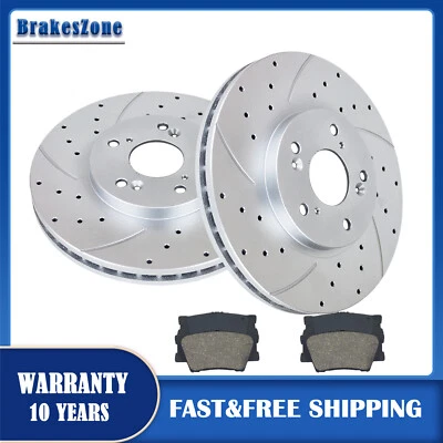 Pastillas de rotores de freno delanteros para frenos ranurados perforados Acura TL 1999-2003 2004-2008 Foto 1 de 4