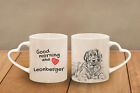 Leonberger - ceramic cup, mug &quot;Good morning and love, heart&quot;, USA