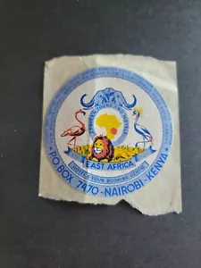 African Tours & Hotels VINTAGE Sticker Nairobi, Kenya, East Africa - Picture 1 of 3