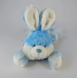 2009 Dan Dee Blue White Bunny Rabbit Plush Tie Dye Collectors Heart Bow Nose 13" - Picture 1 of 10