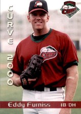 2000 Altoona Curve Grandstand #8 Eddy Furniss Nacogdoches Texas TX Baseball Card