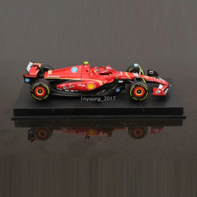 1:43 Ferrari SF-24 2024 Model Car Alloy Diecast F1 Toy Vehicle Carlos Sainz 55 - Image 1 of 4